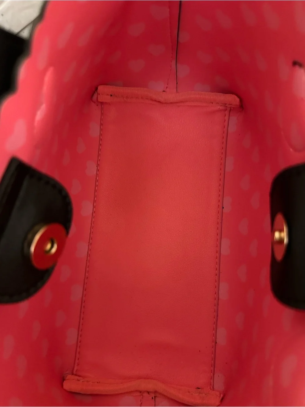 Juicy Couture Black and Charcoal Checker Satchel with Pink Heart Charm